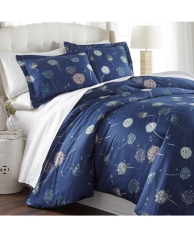 Shop Southshore Fine Linens Luxury Dandelion Dreams 3 Pc. Duvet Cover Set, Full/queen In Blue
