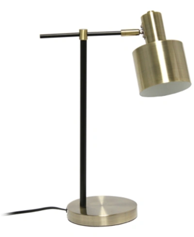 Shop Lalia Home Mid Century Modern Metal Table Lamp In Antique-like Brass