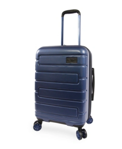 Shop Original Penguin Crimson Spinner Suitcase, 21" In Met Blue