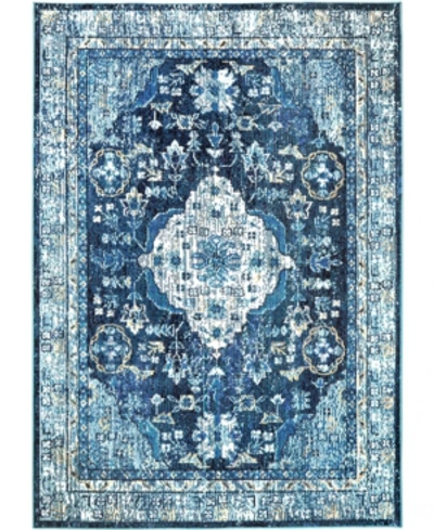 Shop Nicole Miller Patio Starlight Willow 6'6" X 9'2" Area Rug In Navy, Ivory