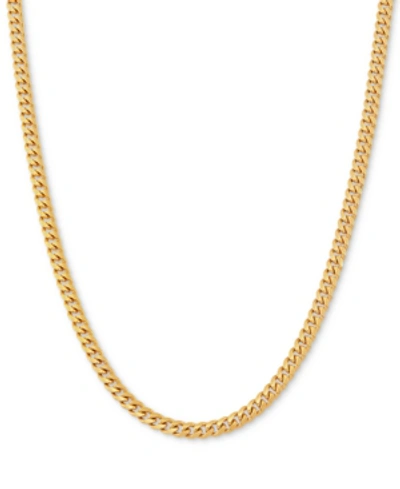 Giani Bernini Cuban Link 22" Chain Necklace In Sterling Silver Or 18k Gold-plated Over Sterling Silver In Gold Over Silver