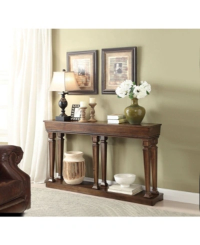 Shop Acme Furniture Garrison Console Table In Brown