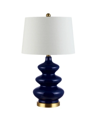 Shop Safavieh Brielle Table Lamp In Navy