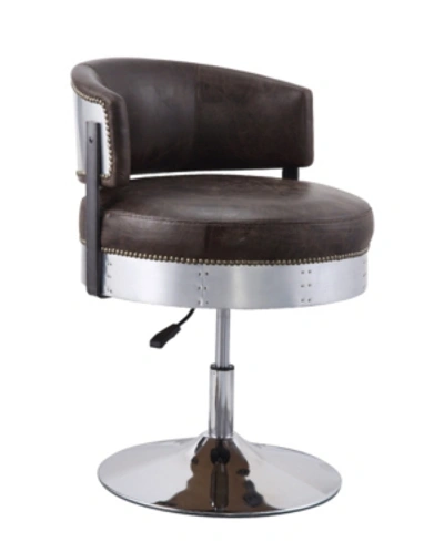 Shop Acme Furniture Brancaster Swivel Adjustable Chair In Brown