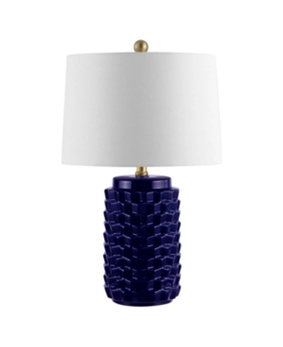 Shop Safavieh Weldon Table Lamp In Navy