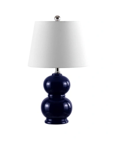 Safavieh Everlee Ceramic Table Lamp In Navy