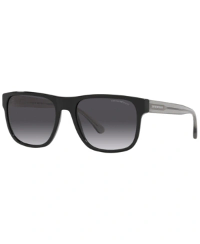 Shop Emporio Armani Men's Sunglasses, Ea4163 56 In Black
