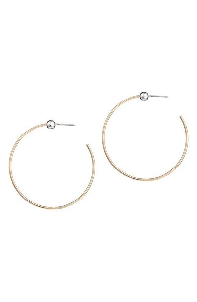Shop Jenny Bird Icon Small Hoop Earrings In Gold/ Silver