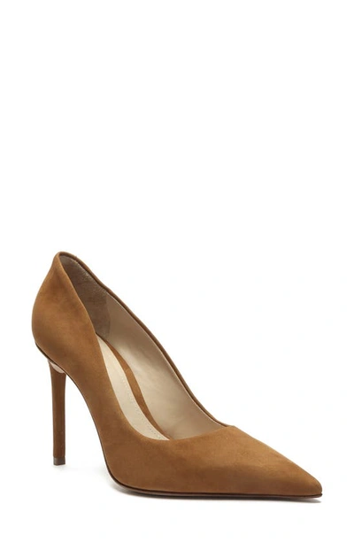 Shop Schutz Lou Pointed Toe Pump Women) In Wood Leather