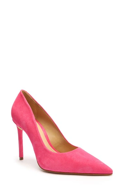Shop Schutz Lou Pointed Toe Pump Women) In Vibrant Pink