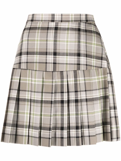 Shop Vivienne Westwood Tartan-print Kilt Skirt In Grau