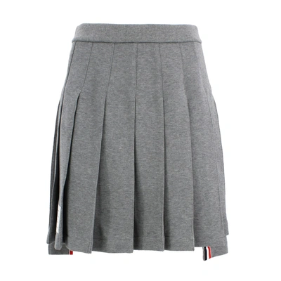 Shop Thom Browne Pleated Miniskirt In Grey