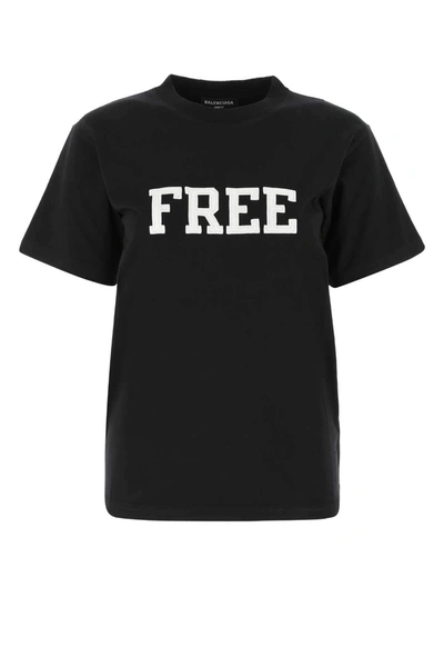 Shop Balenciaga Free Printed T In Black