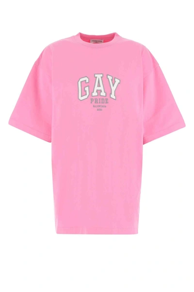Shop Balenciaga Pride Printed T In Pink