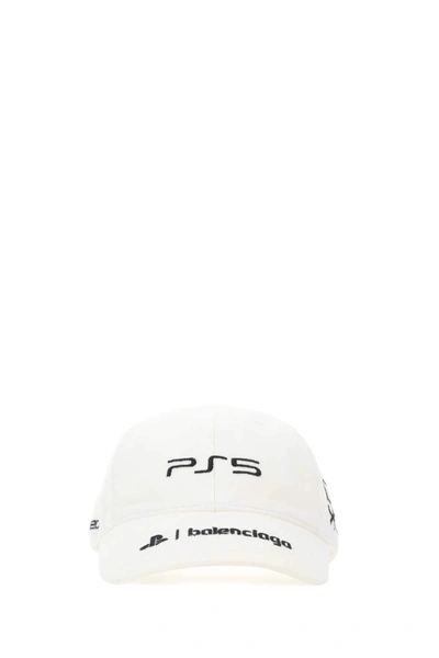 Shop Balenciaga X Playstation 5 Embroidered Baseball Cap In White