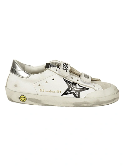 Shop Golden Goose Kids Old School Velcro Strap Sneakers In White