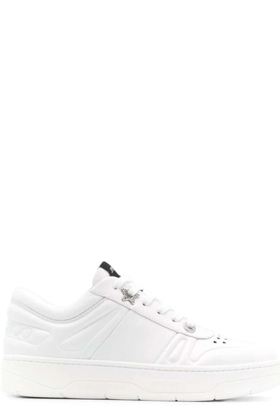 Shop Jimmy Choo Hawaii Sneakers In White