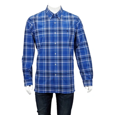 Shop Polo Ralph Lauren Mens Navy Long Sleeve Sport Shirt In Blue