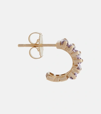 Suzanne Kalan Gia 14kt Gold Single Earring With Rose De France Amethysts In Gold
