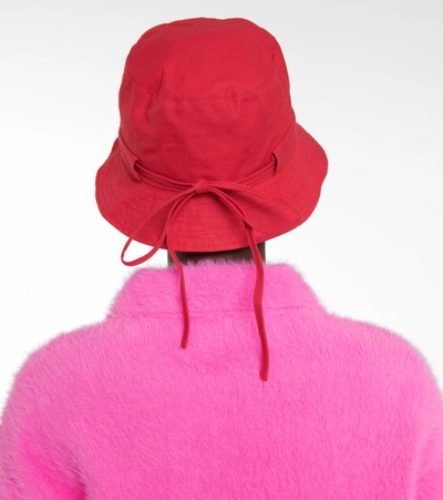Shop Jacquemus Le Bob Gadjo Bucket Hat In Red