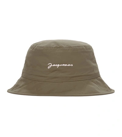 Shop Jacquemus Le Bob Picchu Bucket Hat In Green