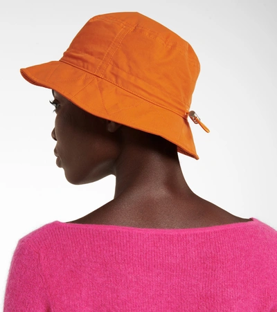 Shop Jacquemus Le Bob Picchu Bucket Hat In Orange