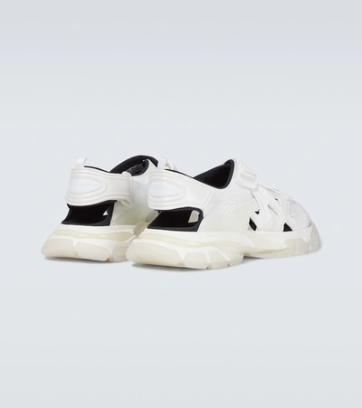 Shop Balenciaga Track Strapped Sandals In White