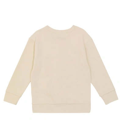 Shop Gucci Long-sleeved Cotton Sweatshirt In White