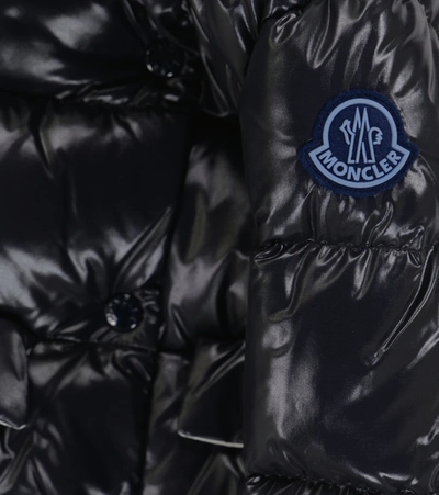 Shop Moncler Quilted Down Jacket In Blue