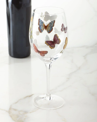 Shop Neiman Marcus Butterfly Applique Wine Glasses, Set Of 4