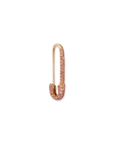 Shop Anita Ko 18k Rose Gold Pink Sapphire Safety Pin Earring, Single, Left