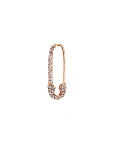 Shop Anita Ko 18k Rose Gold Diamond Safety Pin Earring, Single, Right