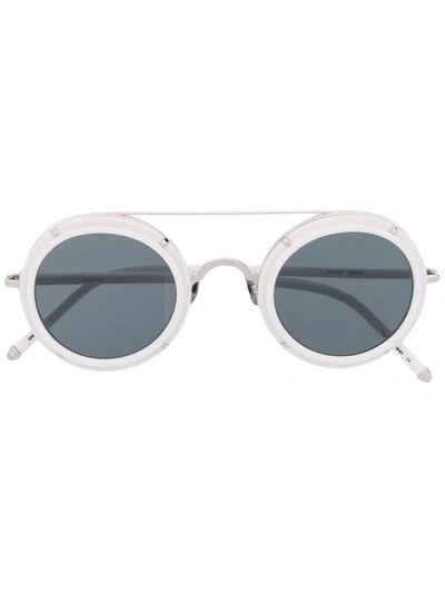 Shop Matsuda Circle-frame Sunglasses In White