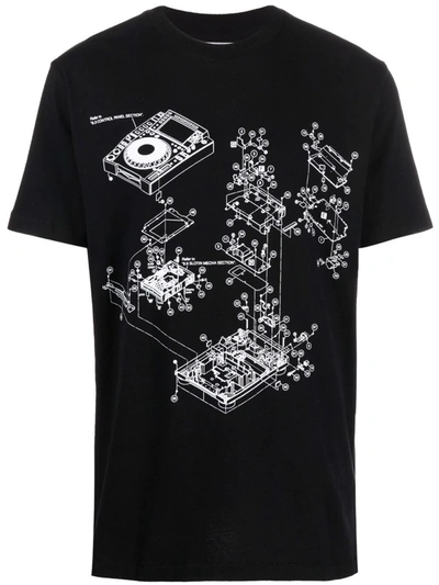 Shop Off-white Graphic-print Short-sleeve T-shirt In Black