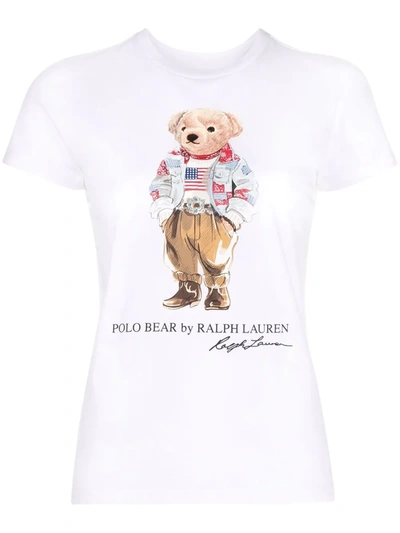 Polo Ralph Lauren T-shirt Polo Bear Bianca 211843279001 In White | ModeSens