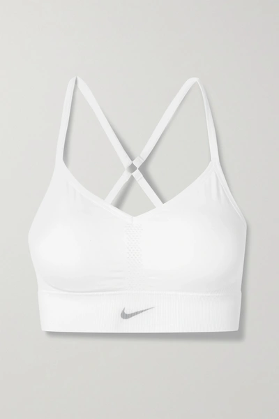 Shop Nike Indy Dri-fit Sports Bra In White