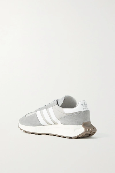 Shop Adidas Originals Retropy E5 Ripstop, Suede And Leather Sneakers In Gray