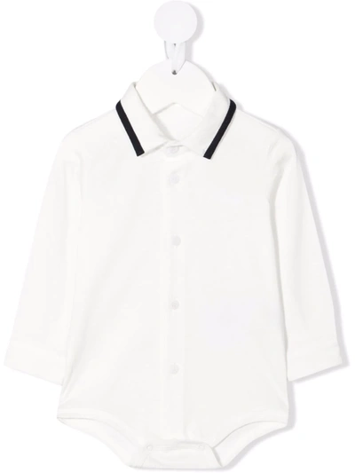 Shop Il Gufo Polo Shirt Body In White