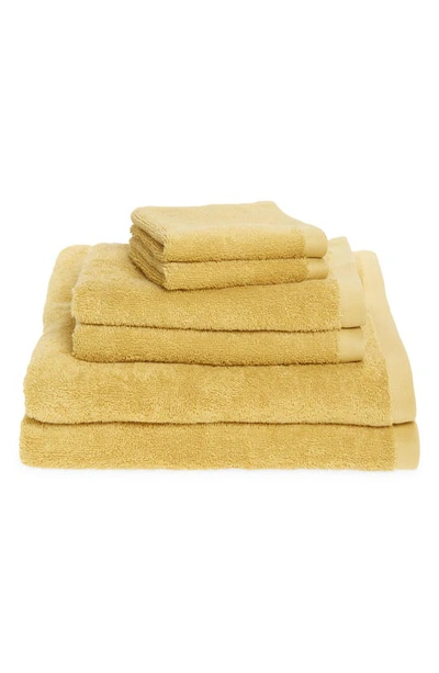 Shop Nordstrom 6-piece Quick-dry Bath Towel, Hand Towel & Washcloth Set In Yellow Cocoon