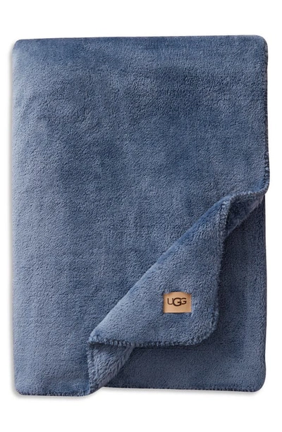 Shop Ugg Whistler Throw Blanket In Taho Blue