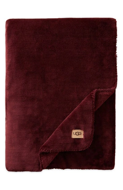 Shop Ugg Whistler Throw Blanket In Rosewood