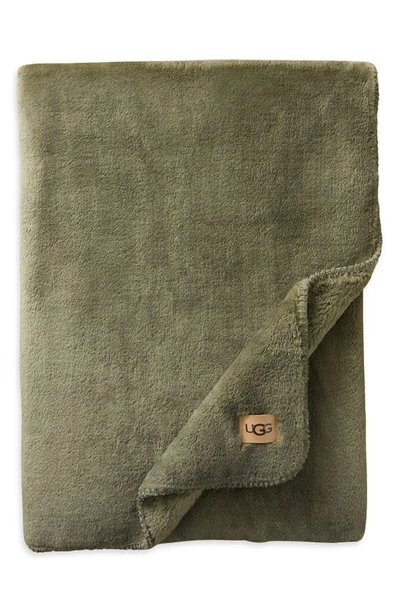 Shop Ugg Whistler Throw Blanket In Eucalyptus