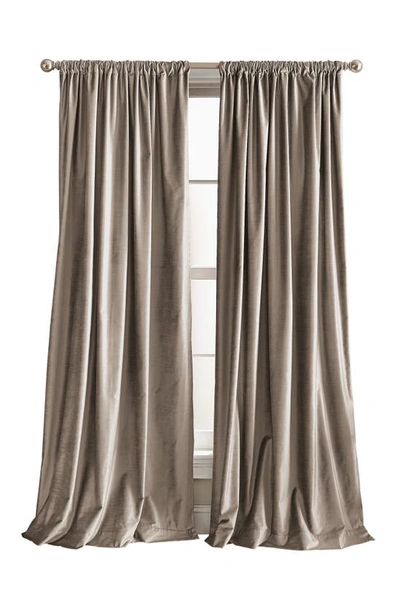 Shop Dkny Modern Slub Velvet Set Of 2 Window Panels In Mocha