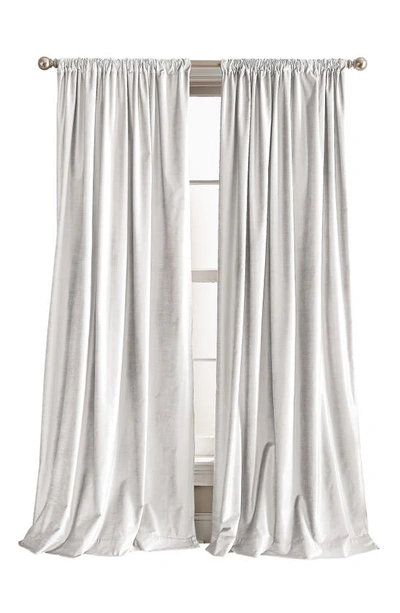 Shop Dkny Modern Slub Velvet Set Of 2 Window Panels In Winter White