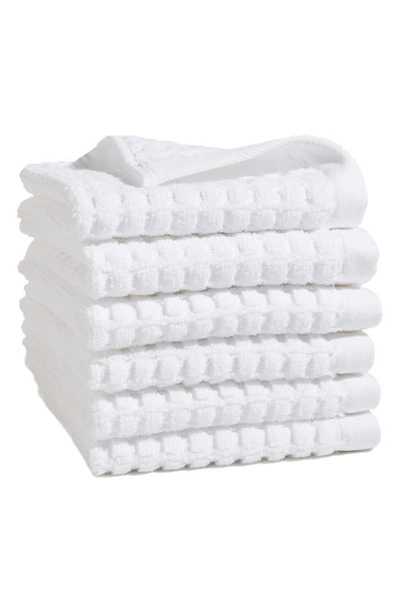 Shop Dkny Quick Dry 6-pack Cotton Washcloths In White