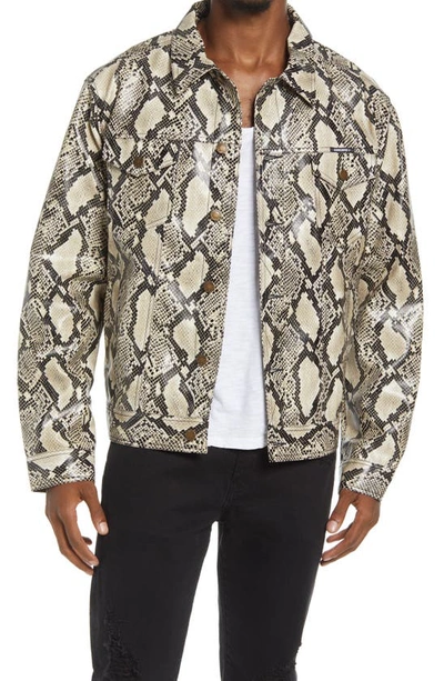 NOON GOONS MOJAVE FAUX SNAKESKIN TRUCKER JACKET NGPF21001