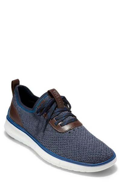 Shop Cole Haan Generation Zerogrand Stitchlite Sneaker In Indigo/ Navy/ Java/ White