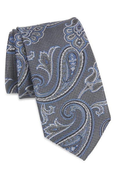 Shop Nordstrom Paisley Silk Tie In Grey