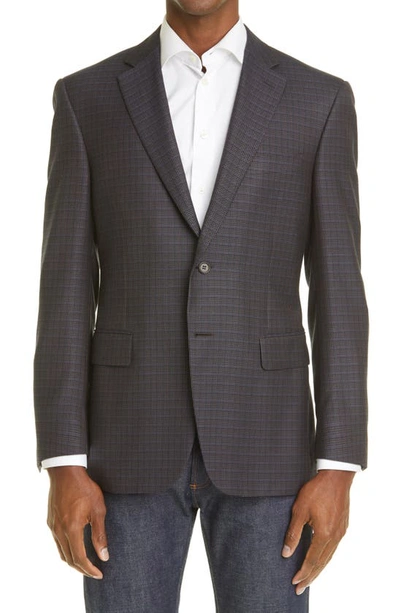 Shop Canali Sienna Houndstooth Silk & Wool Sport Coat In Brown