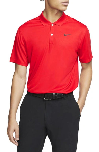 Shop Nike Dri-fit Victory Polo Shirt In University Red/ Black